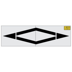 156" MUTCD Bike Lane Diamond Stencil