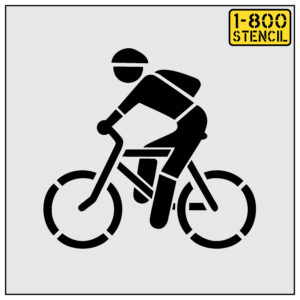 18" Bike Path Symbol Stencil