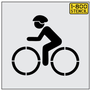 18" Bike Lane Symbol Stencil