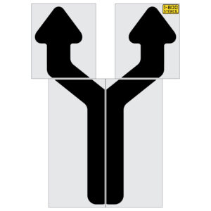 185" Dunkin Donuts Diverging Arrow Stencil