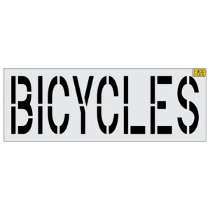 24" BICYCLES Wording Stencil