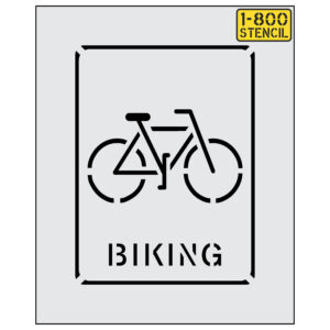 24" Bike Symbol with BIKING Stencil