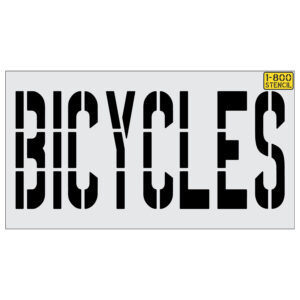 36" BICYCLES Wording Stencil