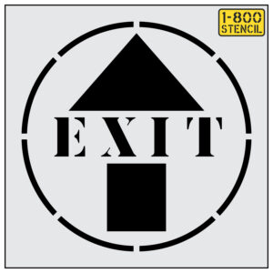 42" Industrial Arrow with EXIT Stencil