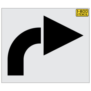 45" Lowes Left Turn Arrow Stencil