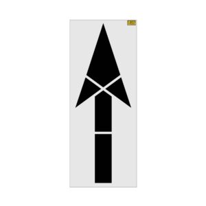 114" Alaska DOT Through Lane Straight Arrow Stencil