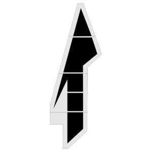 228" Alabama DOT Lane Drop Arrow Stencil