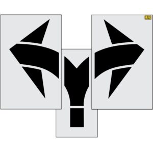 96" Arizona DOT Lane Split Arrow Stencil