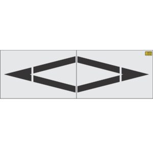 144" Arizona DOT Preferential Lane Symbol Stencil