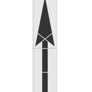 216" California DOT Straight Arrow Stencil