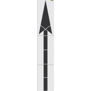 288" California DOT Straight Arrow Stencil