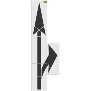 288" California DOT Combo Right Arrow Kit Stencil