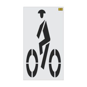 78" California DOT Bike Lane Symbol Stencil