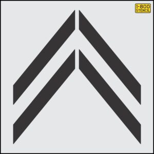 42" California DOT MUTCD Bike Lane Chevron Stencil