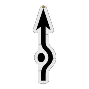 200" California DOT Roundabout Straight Arrow Stencil