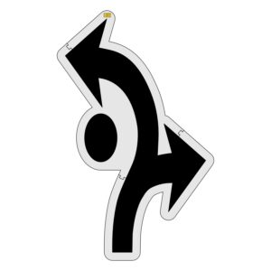 171" Colorado DOT Roundabout Left and Right Arrow Stencil