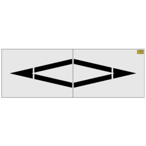 156" Connecticut DOT Preferential Lane Symbol Stencil