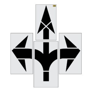 153" Iowa DOT Three Way Arrow Stencil