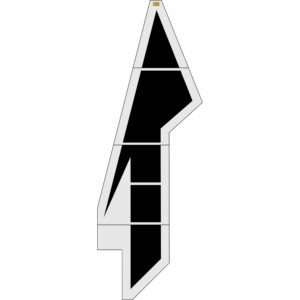 216" Massachusetts DOT Lane Drop Arrow Stencil