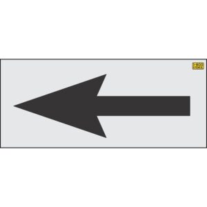 72" Massachusetts DOT Bike Lane Straight Arrow Stencil