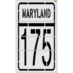 180" Maryland DOT 175 Interstate Shield Stencil