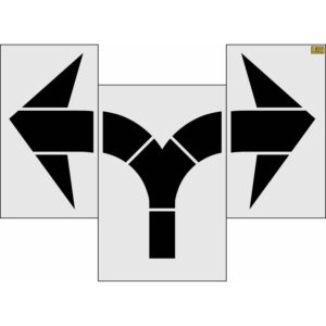 96" North Carolina DOT Lane Split Arrow Stencil