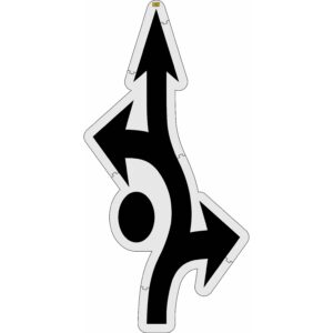 224" North Carolina DOT Roundabout Arrows Stencil