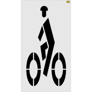 72" New Hampshire DOT Bike Lane Symbol Stencil