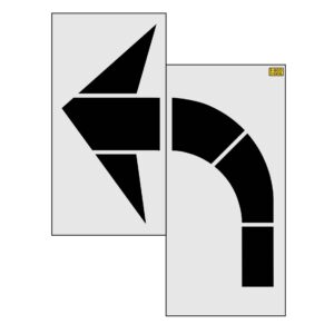 96" New Jersey DOT Turn Arrow Stencil