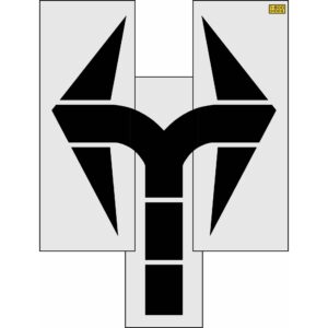 96" New Jersey DOT Lane Split Arrow Stencil