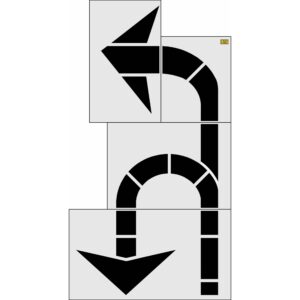 192" New Jersey DOT Left and U-Turn Arrow Stencil