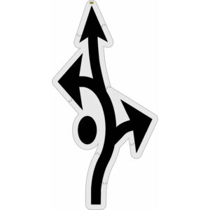 252" Nevada DOT Roundabout Arrows Stencil