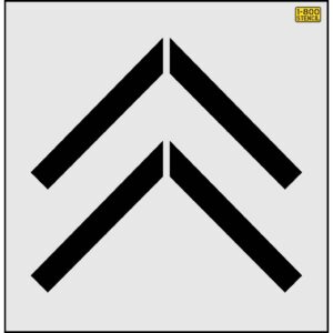 38" New York DOT Bike Lane Chevron Stencil
