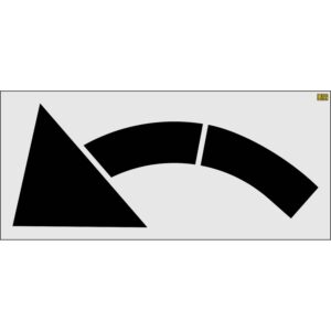 111" New York DOT Turn Arrow Stencil