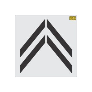 42" Portland DOT Bike Lane Chevron Stencil
