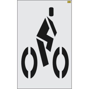 72" Philadelphia DOT Bike Rider Stencil