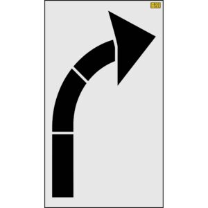 48" San Antonio DOT Bike Lane Turn Arrow Stencil