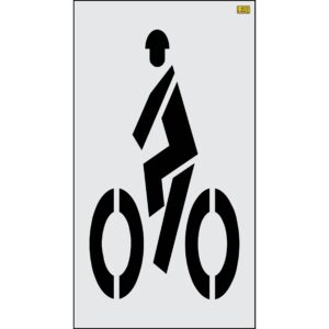 72" Seattle DOT Bike Rider Stencil