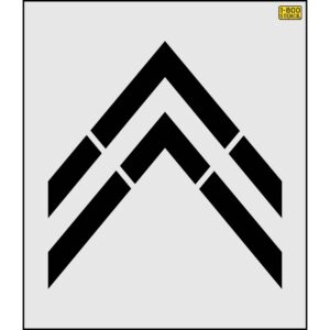 42" Seattle DOT Bike Lane Chevron Stencil