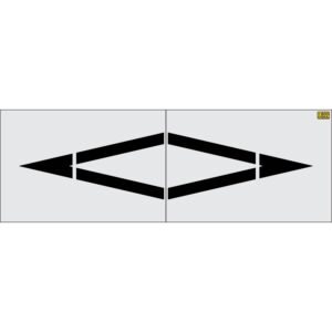 156" Virginia DOT Preferential Lane Symbol Stencil