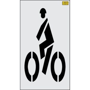 72" Virginia DOT Bike Rider Stencil