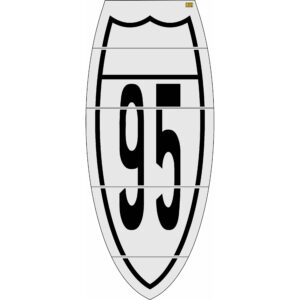 180" Virginia DOT 95 Interstate Shield Stencil