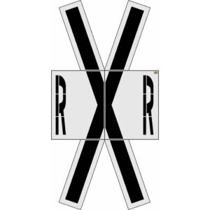 120" Vermont DOT Railroad Crossing Kit Stencil