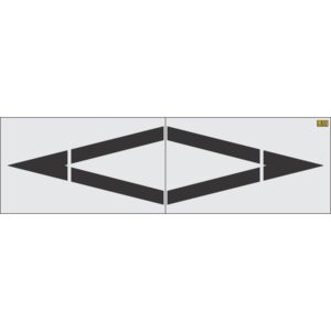157" Wisconsin DOT Preferential Lane Symbol Stencil
