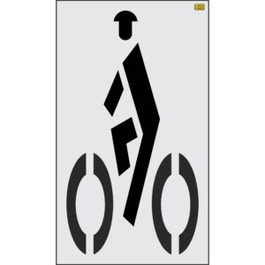 72" Wisconsin DOT Bike Rider Symbol Stencil