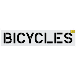 12" BICYCLES Wording Stencil