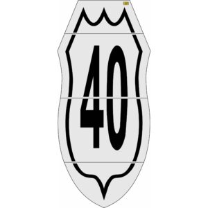 180" Louisiana DOT 40 Interstate Shield Stencil