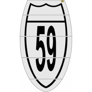 180" Louisiana DOT 59 Interstate Shield Stencil