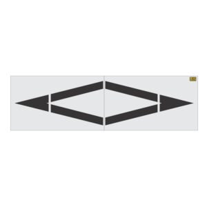 156" Florida DOT Preferential Lane Symbol Stencil