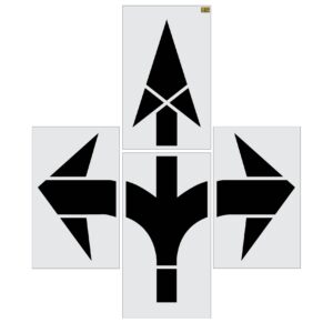 158" Colorado DOT Three Way Arrow Stencil